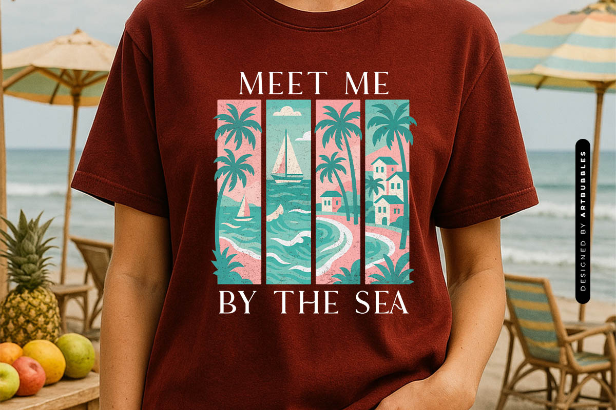 Meet Me By The Sea - Summer Sublimation PNG
