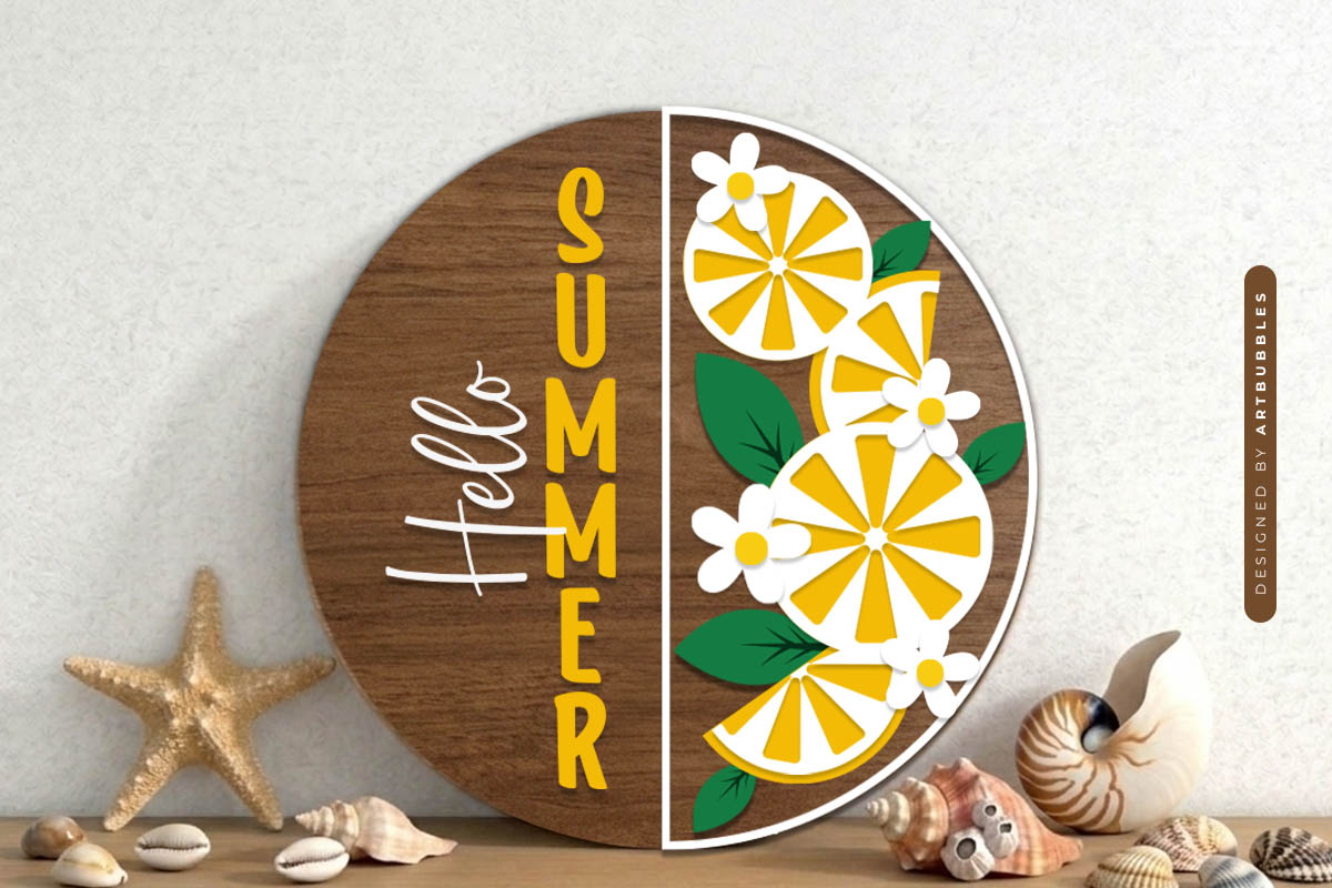 Hello Summer Sign SVG Laser Cut File Image.jpg