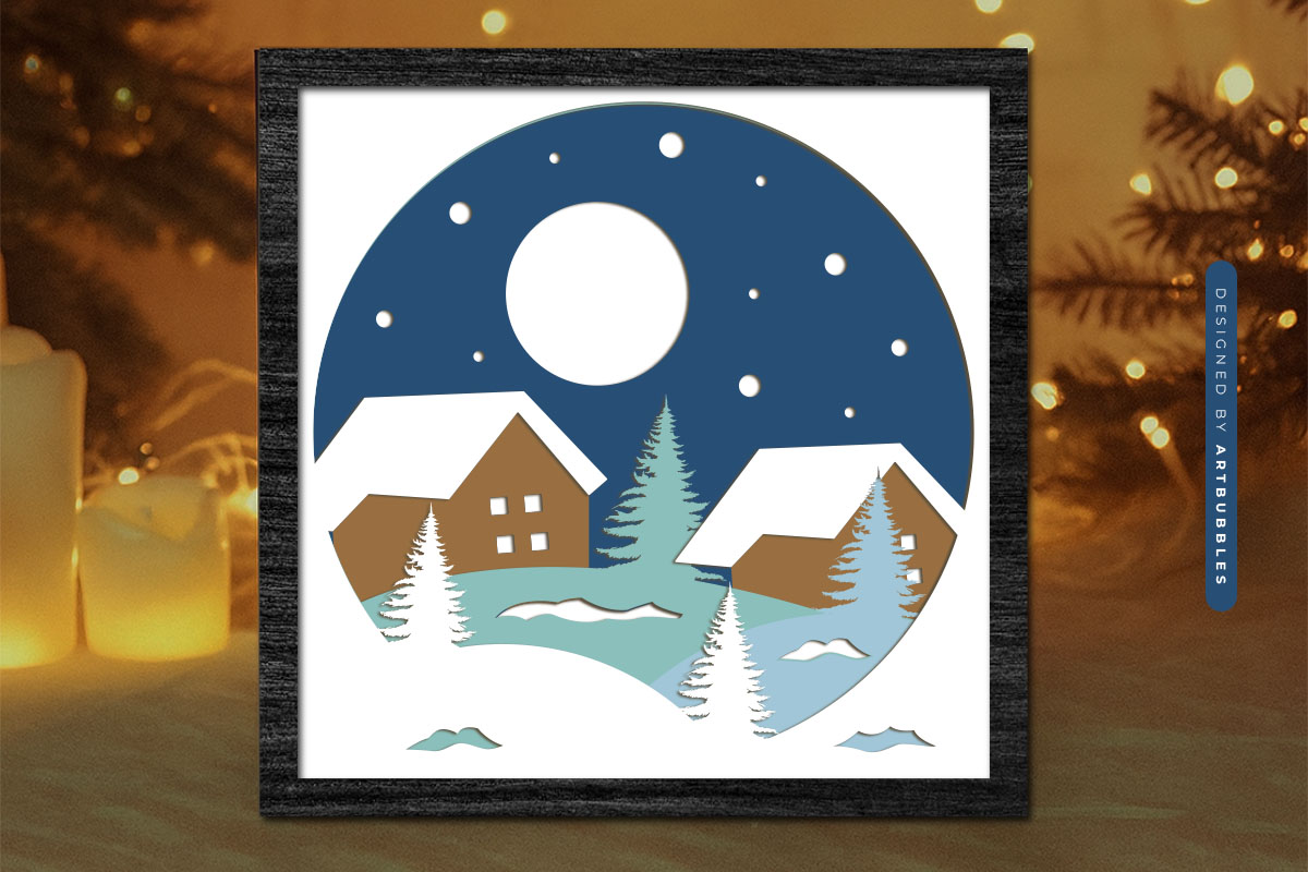 Christmas Layered Shadow Box SVG Design Image.jpg