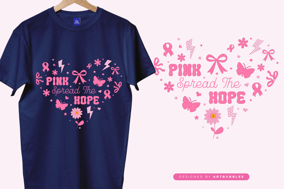 Pink Spread the Hope - Breast Cancer Sublimation