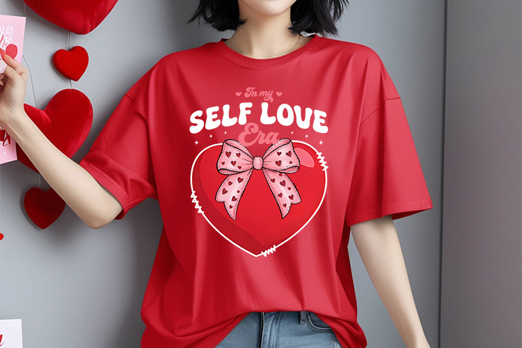 In My Self Love Era - Cute Coquette Valentine Sublimation Shirt Mockup Image.jpg