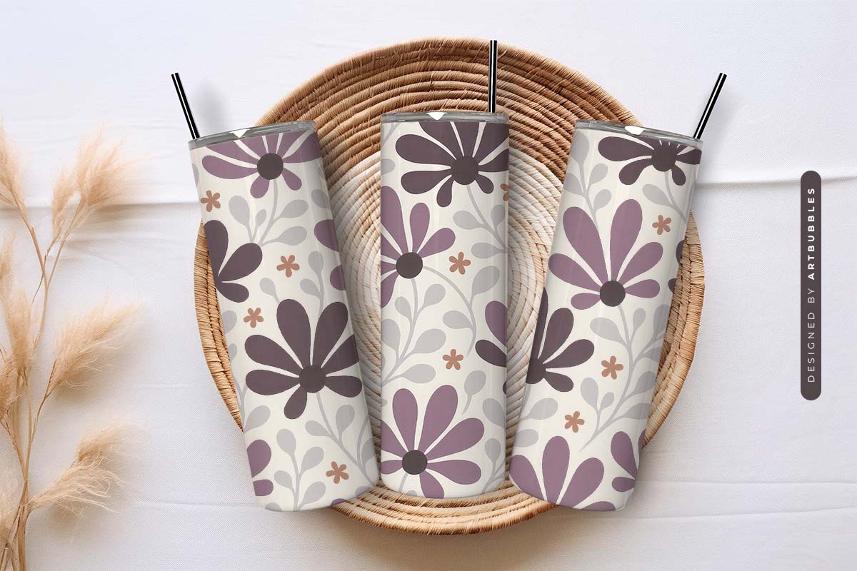 Wildflower Boho 20oz Tumbler Sublimation Design Image 3.jpg