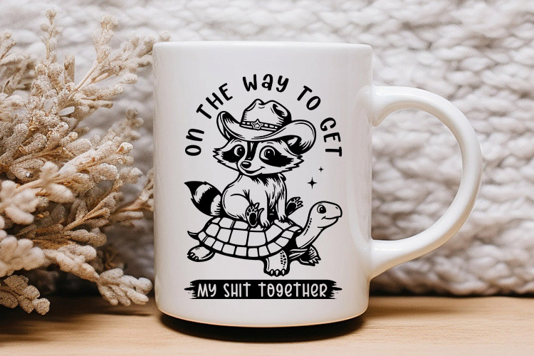 On the Way to Get My Shit Together - Funny Raccoon SVG Mug Mockup Image.jpg