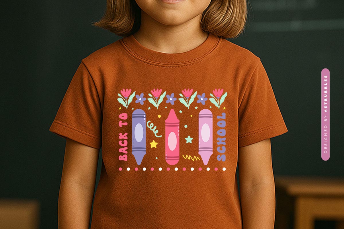 Retro Back to School Sublimation Transfer T-shirt Mockup Image.jpg