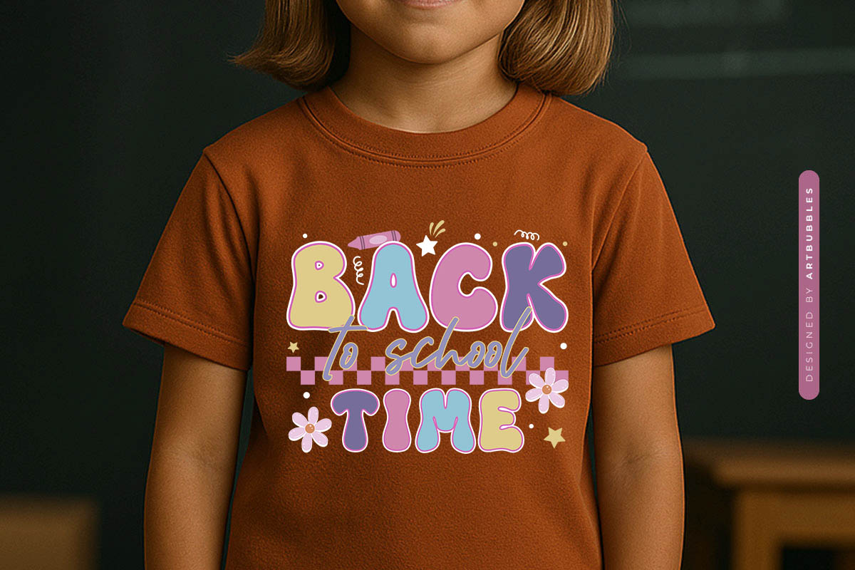 Back to School Time Retro Sublimation T-shirt Mockup Image.jpg