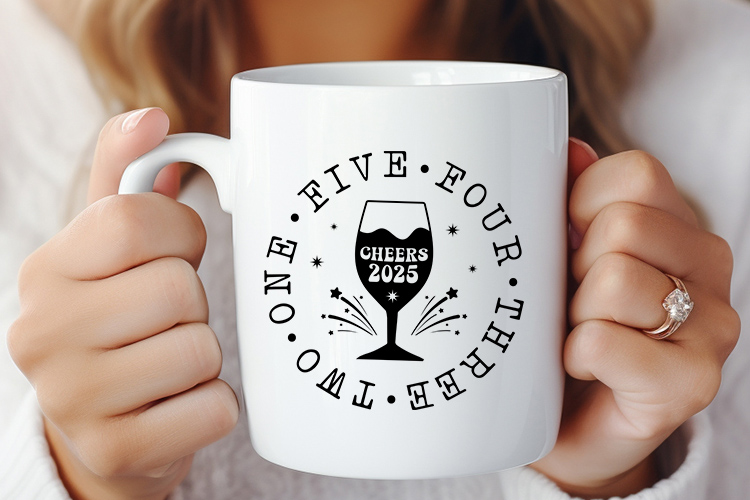 Five Four Three Two One Cheers 2025 - New Years SVG Mug Mockup Image.jpg
