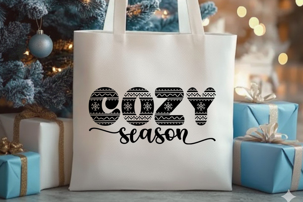 Cozy Season - Winter SVG Vector Tote bag Mockup image.jpg
