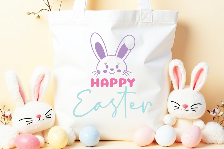 Happy Easter SVG Design Tote Mockup Image.jpg
