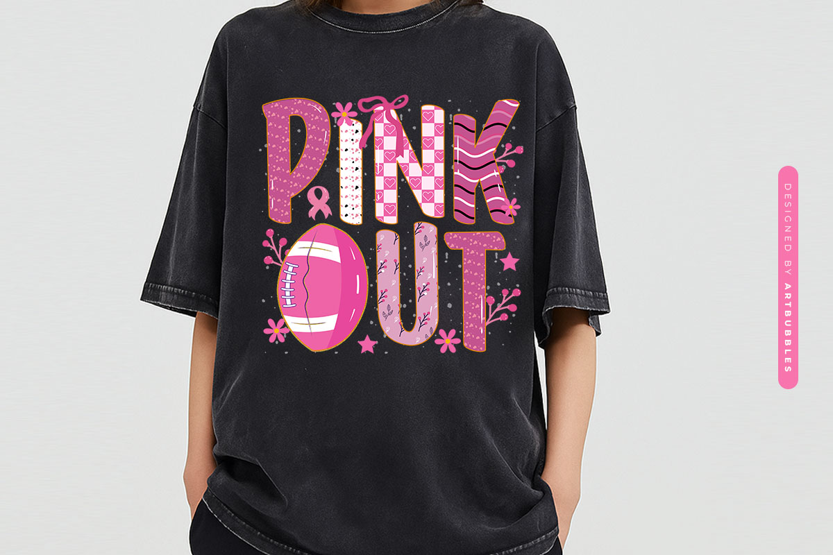 Pink Out - Breast Cancer Football Sublimation Tshirt Mockup Image.jpg