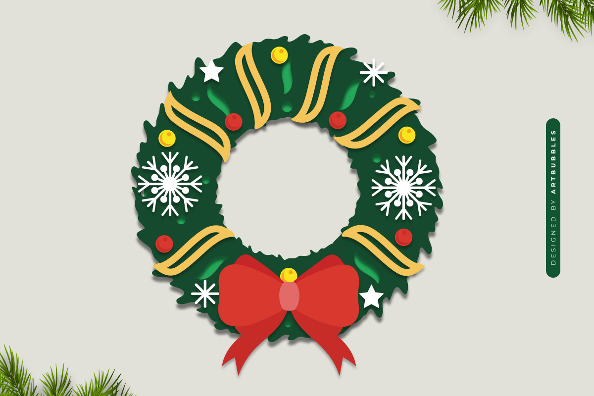 Layered Christmas Wreath SVG PNG File Image 2.jpg