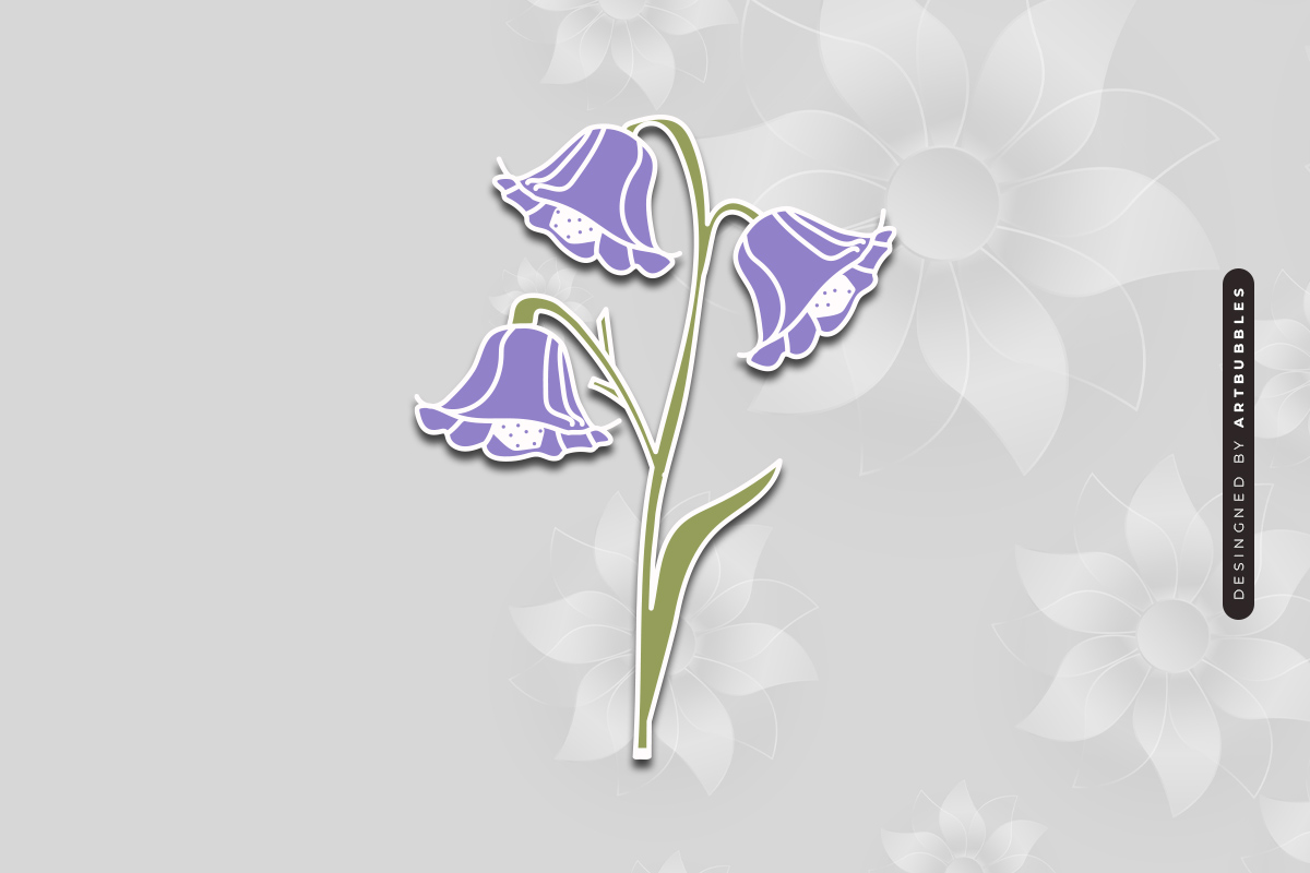 Laser Cut Bluebell Wildflower SVG Design Image 2.jpg