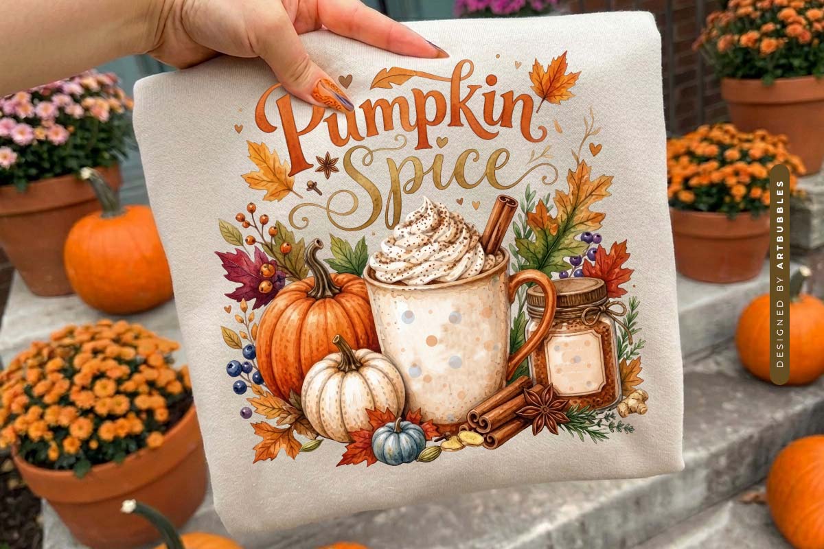 Pumpkin Spice - Fall Sublimation PNG Design Tote Mockup Image.jpg