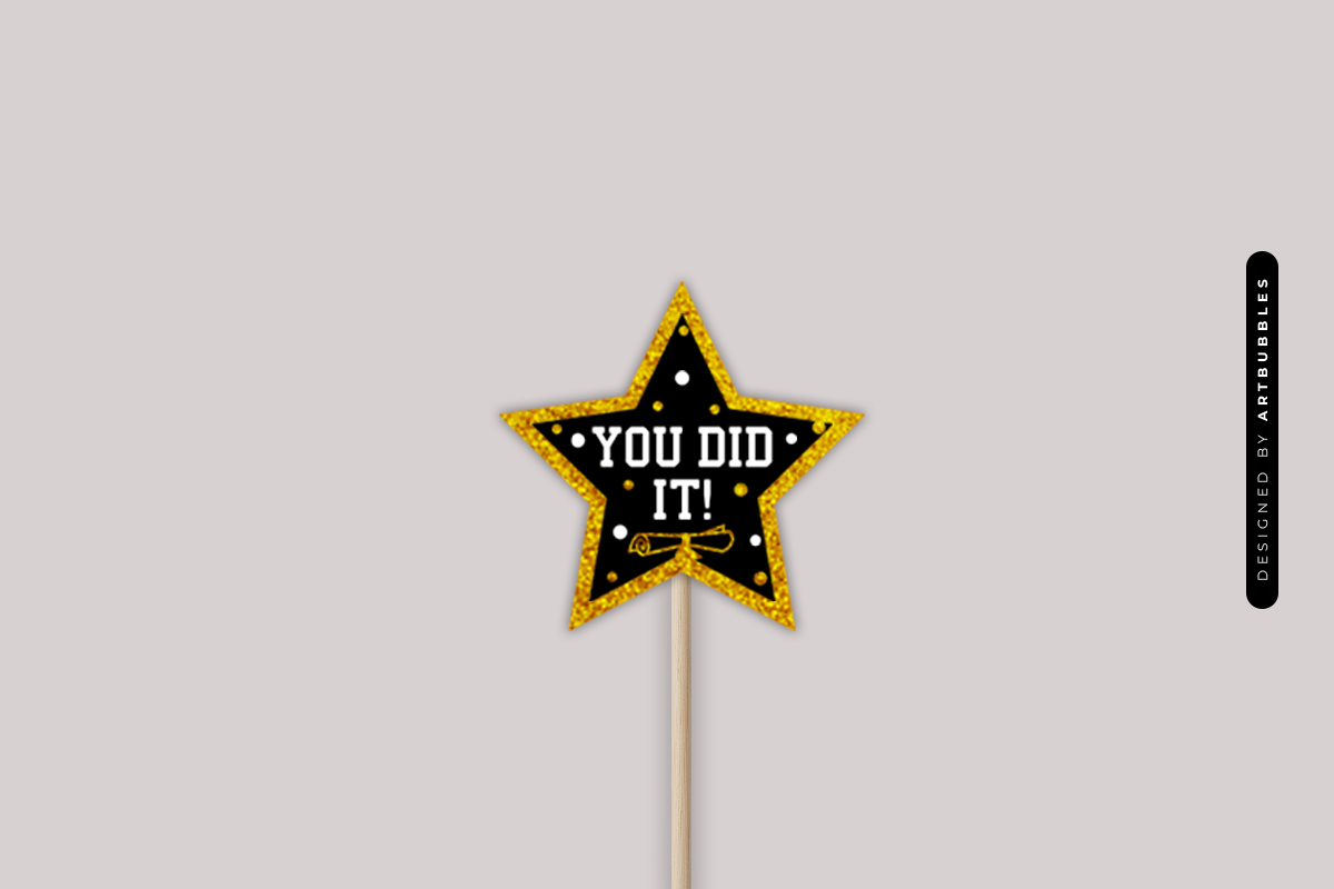 You Did It Graduation Cake Topper SVG File Image 2.jpg