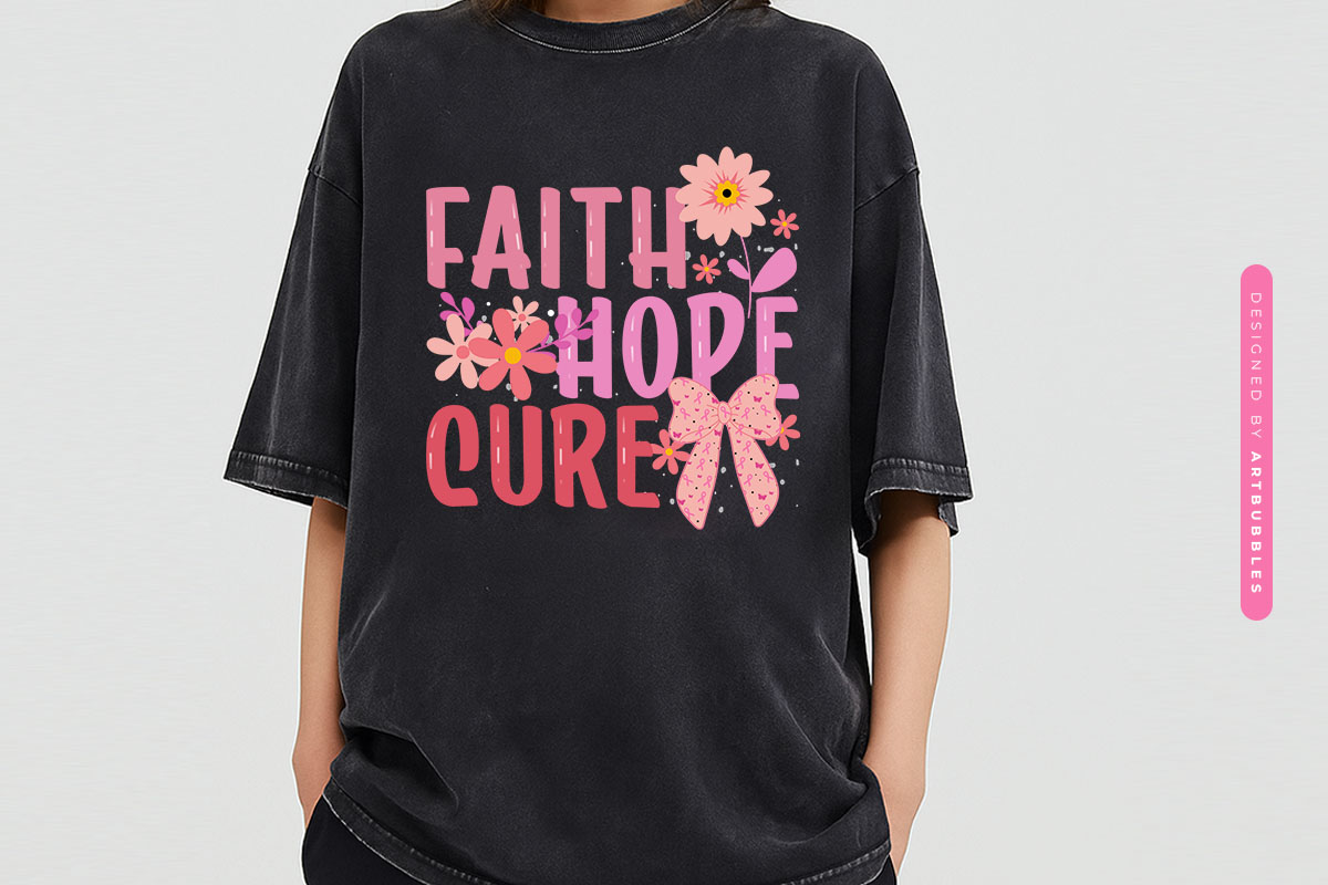 Faith Hope Cure - Coquette Breast Cancer Sublimation Shirt Mockup Image.jpg