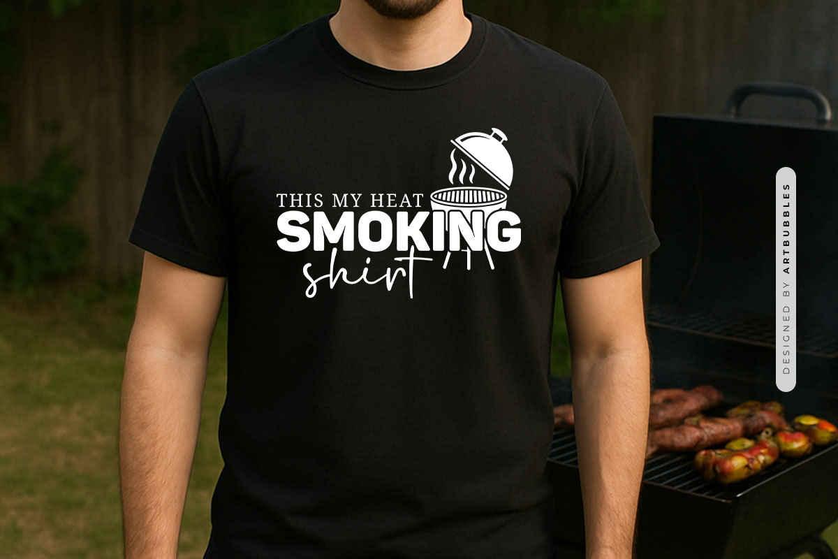 This is My Heat Smoking Shirt - Grilling SVG Tshirt Mockup Image.jpg