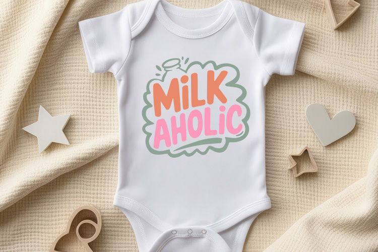 Handcrafted Newborn Baby SVG - Milk Aholic Onesie Mockup Image.jpg