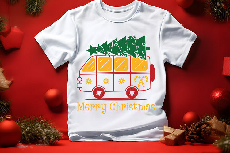 Merry Christmas SVG Free Shirt Mockup Image.jpg