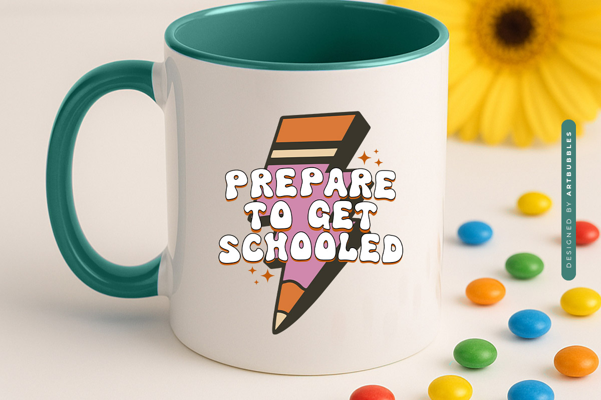 Prepare To Get Schooled - Retro Back to School Sublimation Mug Mockup Image.jpg
