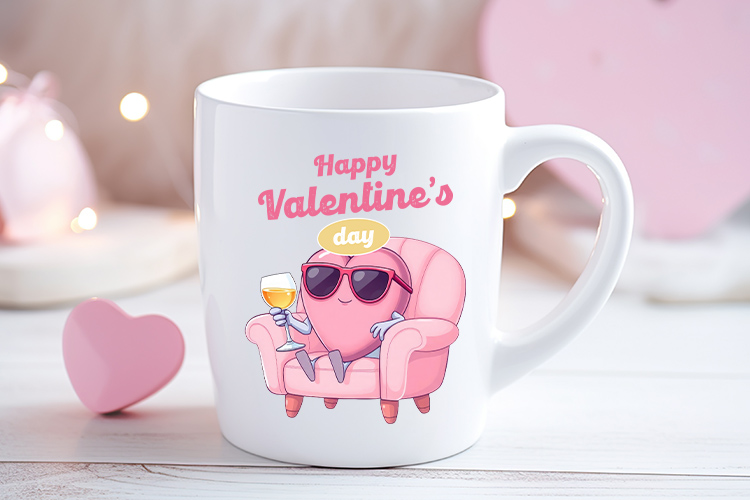 Happy Valentine's Day PNG Retro Sublimation Mug Mockup Image.jpg