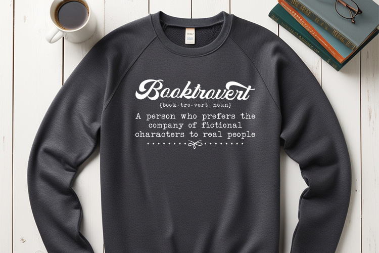 Booktrovert Definition SVG Graphic - Reading PNG Sweatshirt Mockup Image.jpg