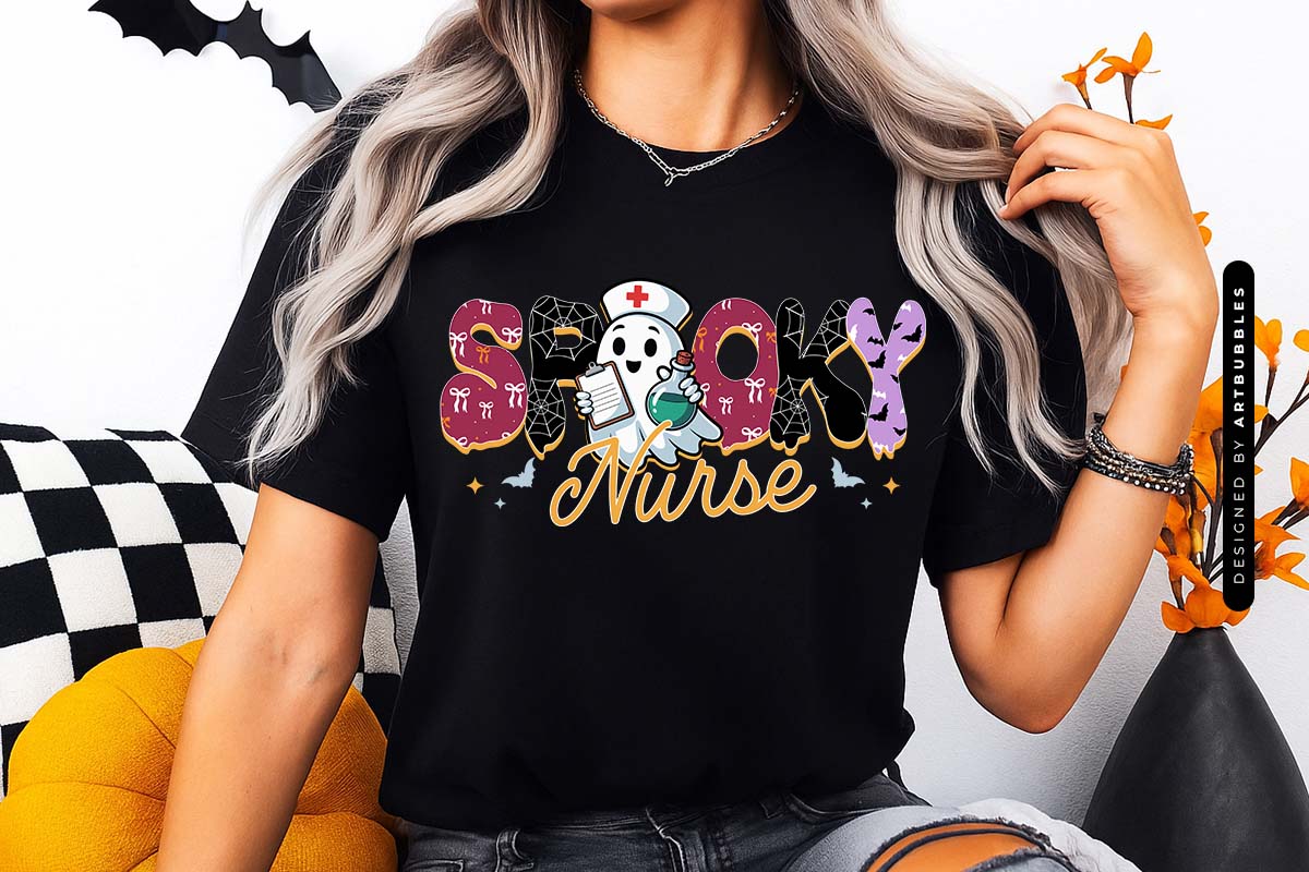 Spooky Nurse - Halloween Sublimation Print Tshirt Mockup Image.jpg