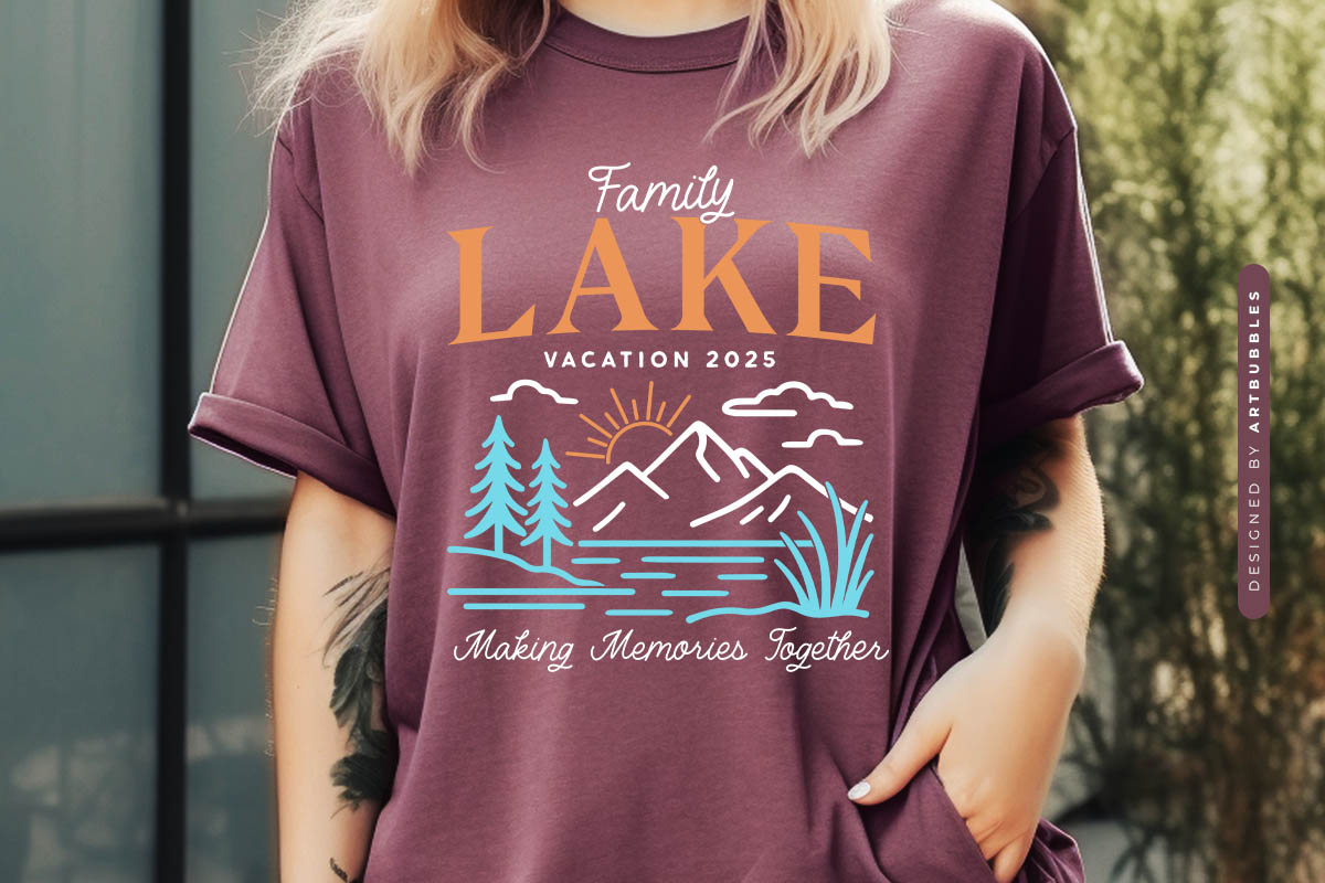 Family Lake Vacation 2025 Cut File