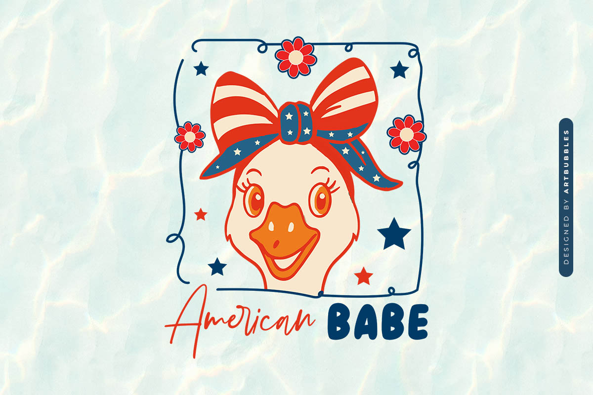 American Babe - Cute 4th of July Sublimation Image.jpg
