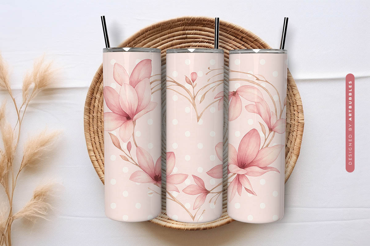 Soft Blush Floral Tumbler Wrap Sublimation Image.jpg