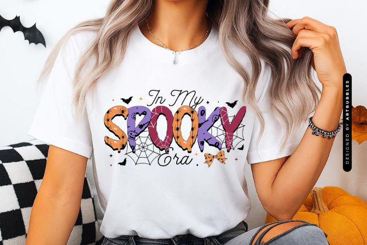In My Spooky Era - Halloween Sublimation PNG Shirt Mockup Image.jpg