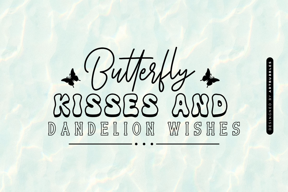 Butterfly Kisses and Dandelion Wishes SVG Design Image.jpg