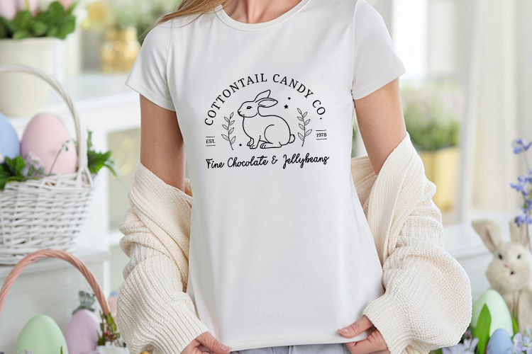 Cottontail Candy Co - Easter Farmhouse SVG Shirt Mockup Image.jpg