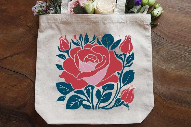 Abstract Rose Flower Silhouette SVG tote bag Mockup Image.jpg
