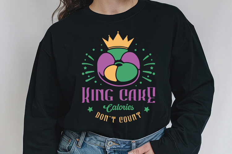 King Cake Calories Don't Count - Funny Mardi Gras SVG