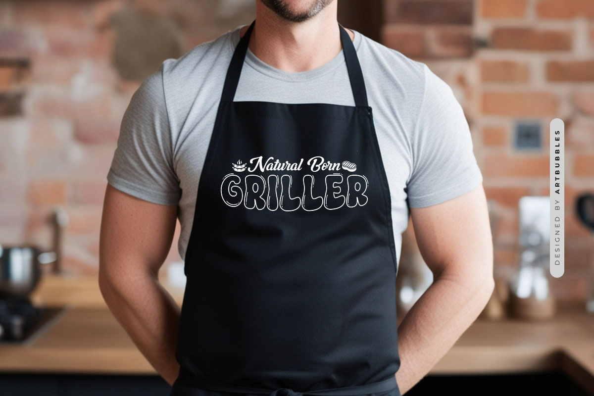 Natural Born Griller - Bbq SVG Cut File Apron Mockup Image.jpg