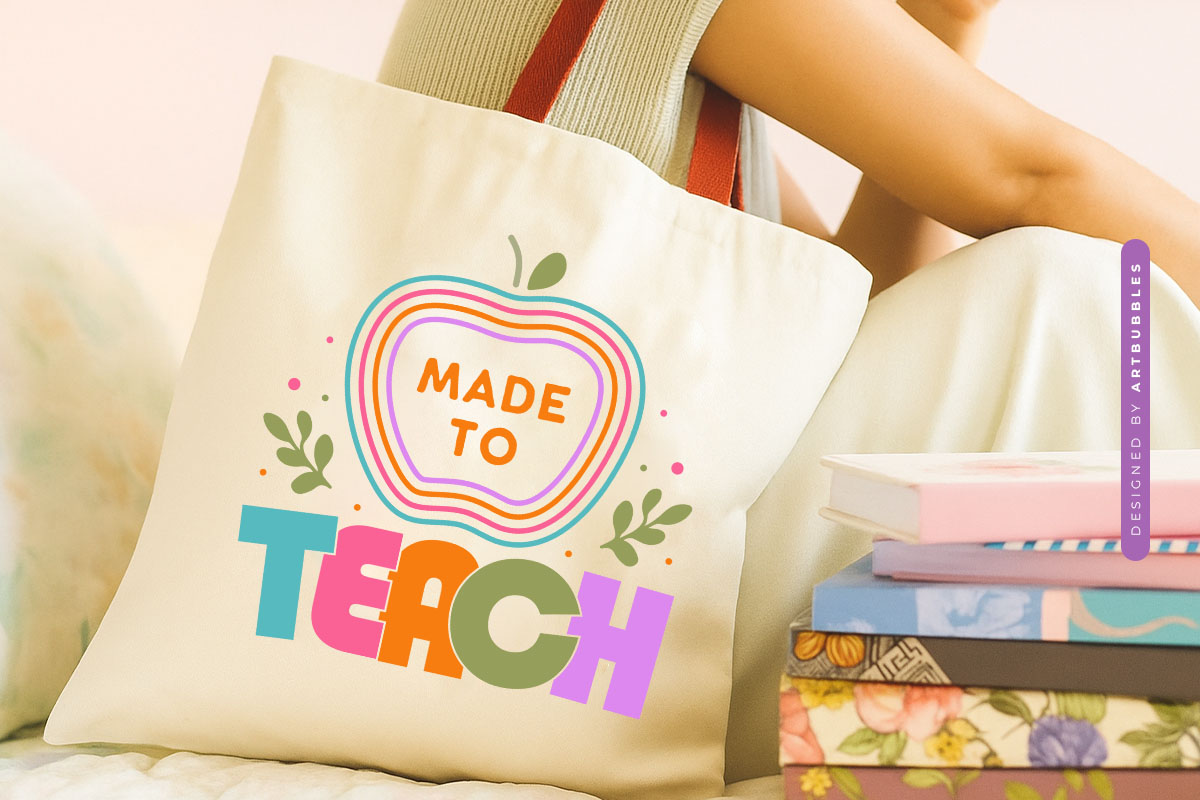 Made to Teach - Floral Teacher Saying SVG