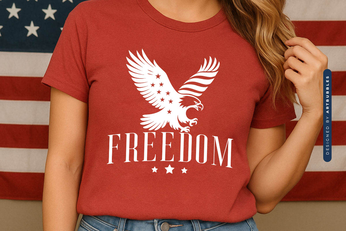 Freedom - Fourth of July SVG Vector Tshirt Mockup Image.jpg