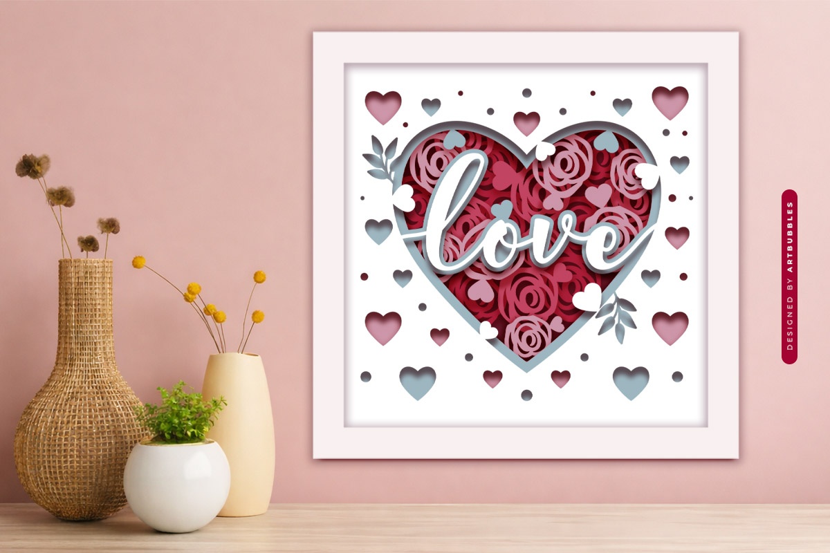 Valentines Layered Shadow Box SVG Bundle Image 4.jpg