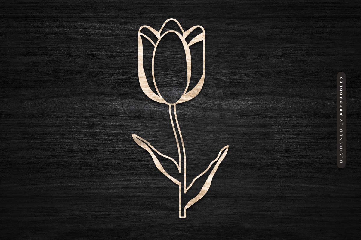 Tulip Laser Cut Wildflower SVG File Image 3.jpg