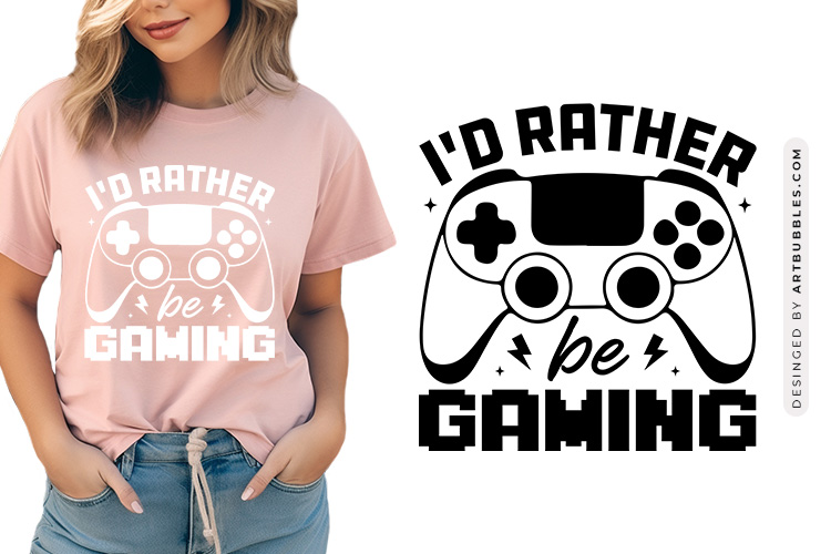 I'd Rather Be Gaming SVG File Image.jpg