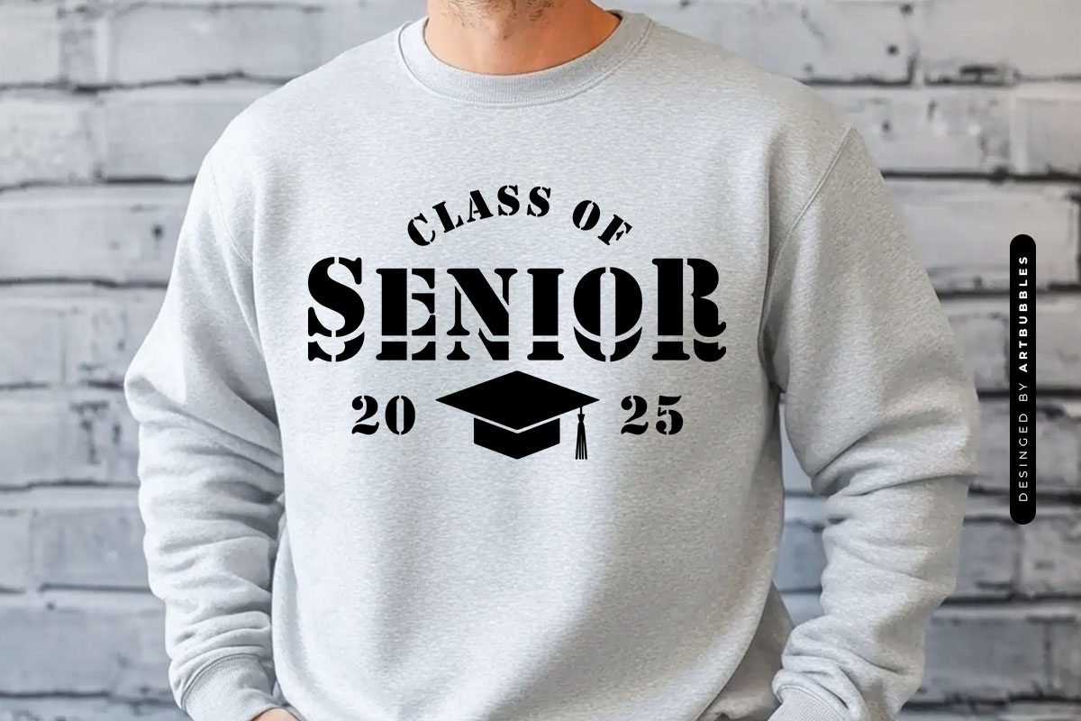 Class of Senior - Graduation Cap SVG Sweatshirt Mockup Image.jpg
