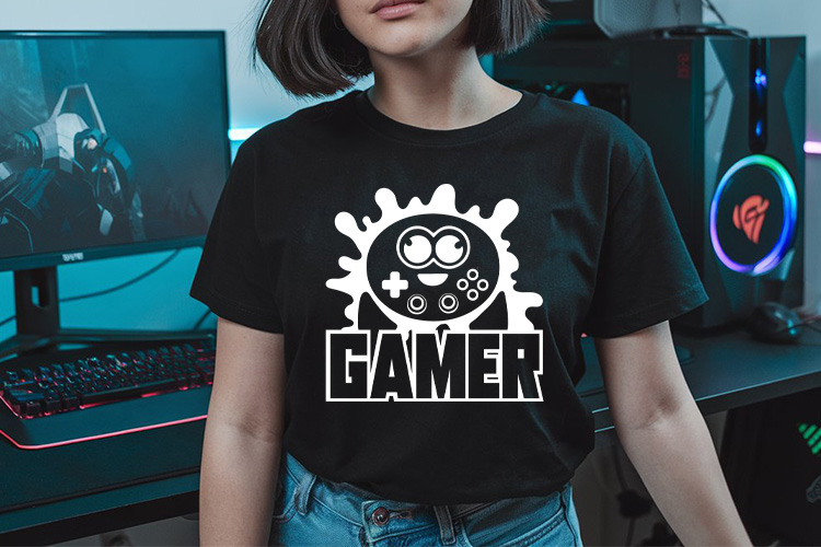 Gamer SVG, PNG, EPS, DXF File Tshirt Mockup image.jpg