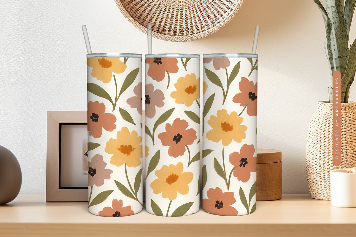 20oz Boho Flower Tumbler Wrap Sublimation Image 2.jpg