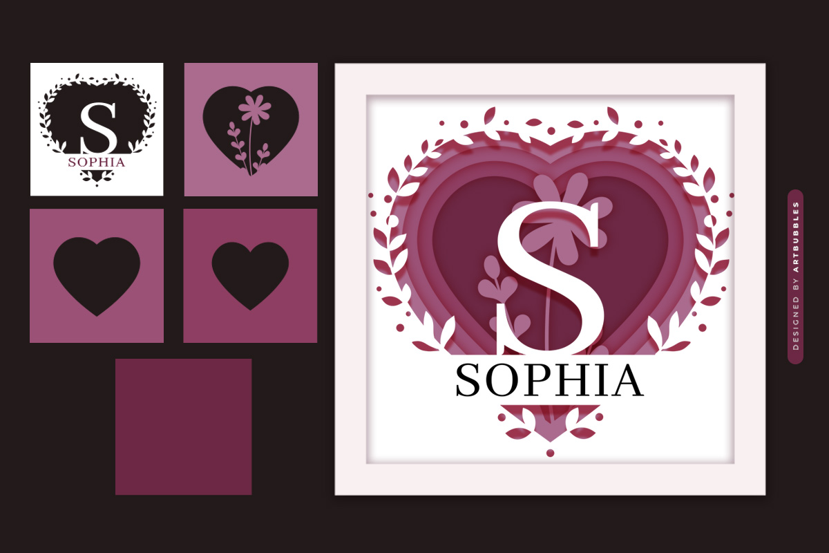 3D Split Monogram Valentine Shadow Box SVG Image 2.jpg
