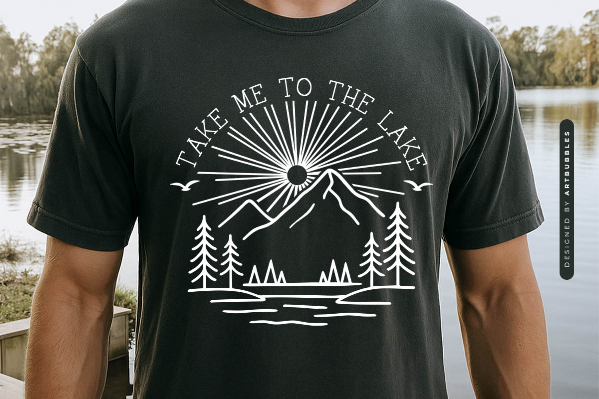 Take Me to the Lake SVG File Tshirt Mockup Image.jpg