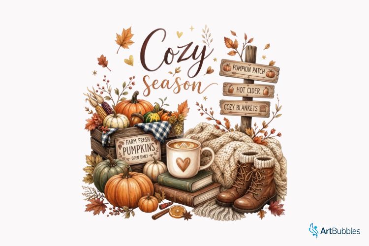 Cozy Season Fall Sublimation PNG
