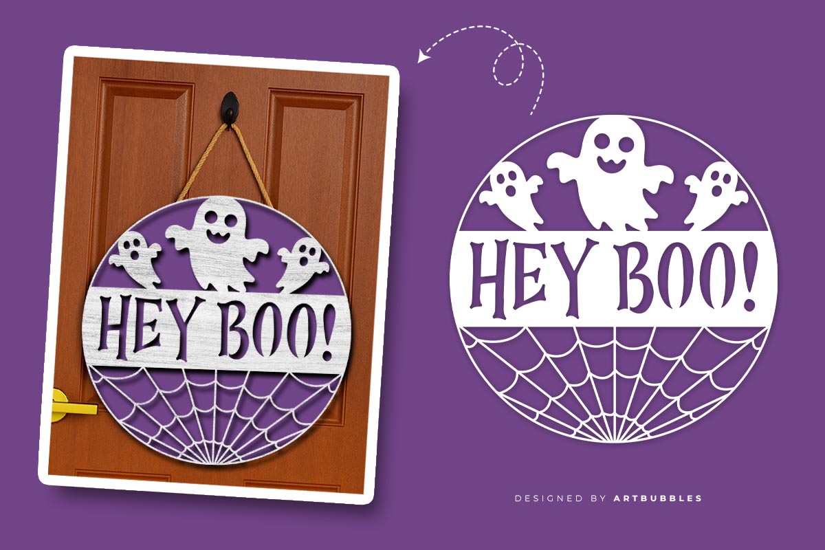 Hey Boo - Halloween Door Hanger SVG Design Image.jpg