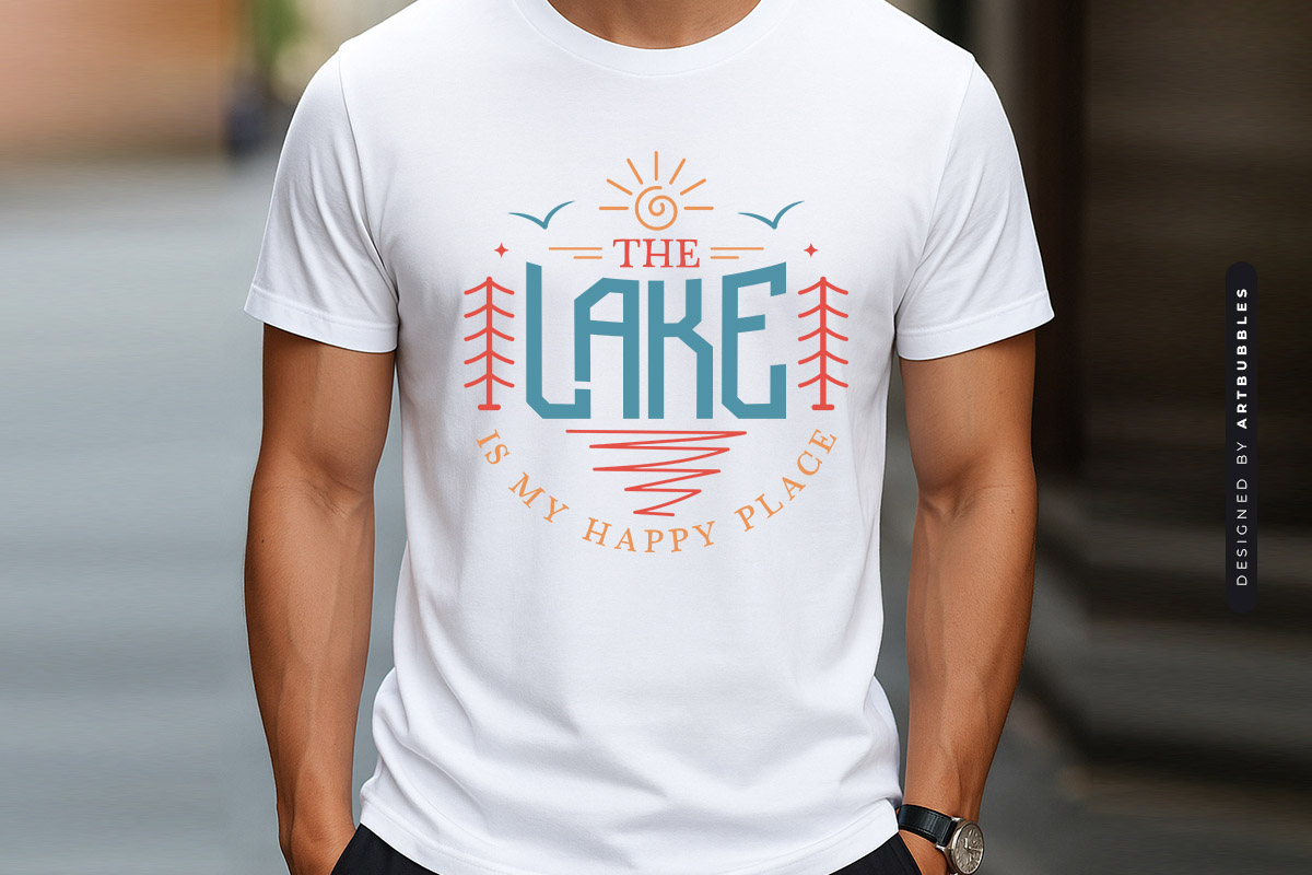 The Lake is My Happy Place SVG Cut File T-shirt Mockup Image.jpg