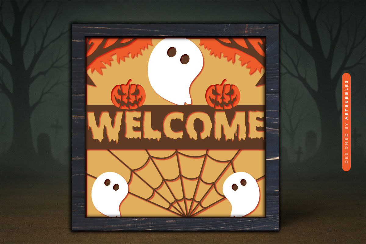 Welcome Halloween Ghost Shadow Box SVG Image 3.jpg
