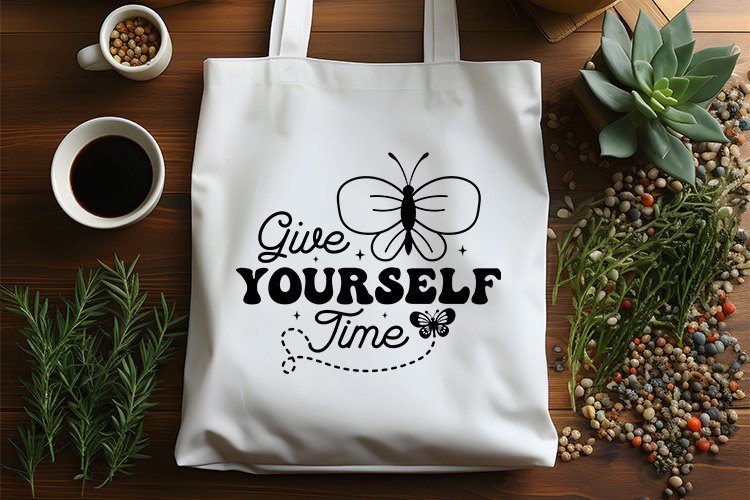Give Yourself Time - Butterfly SVG Free Tote Bag Mockup Image.jpg