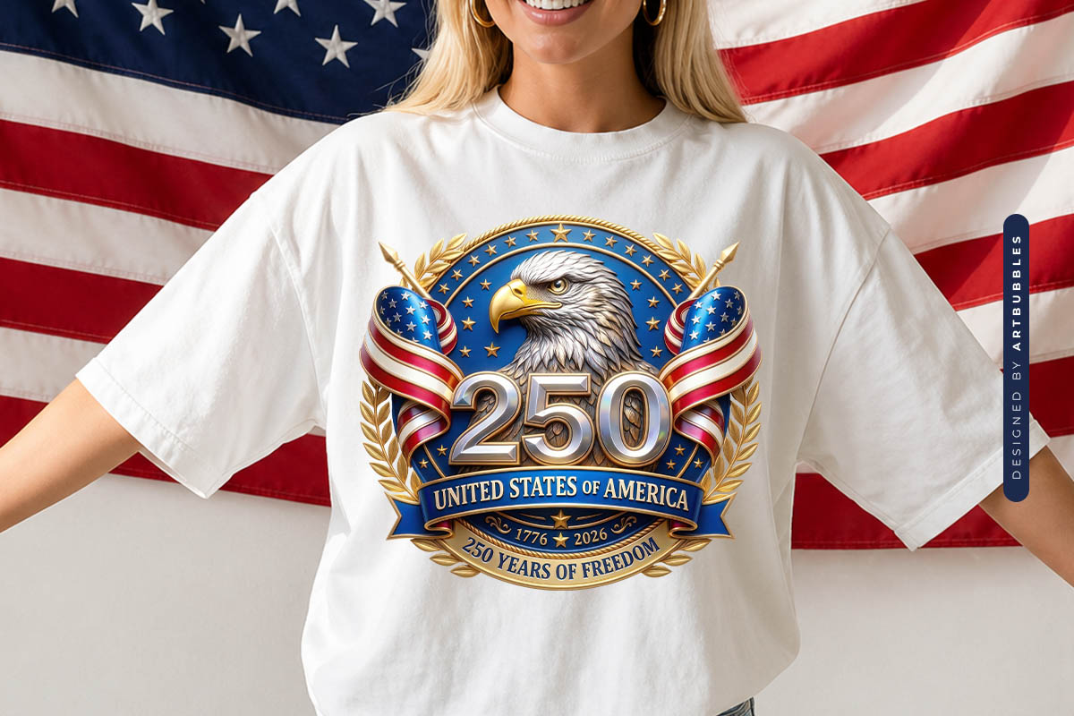250 United States of America PNG Design